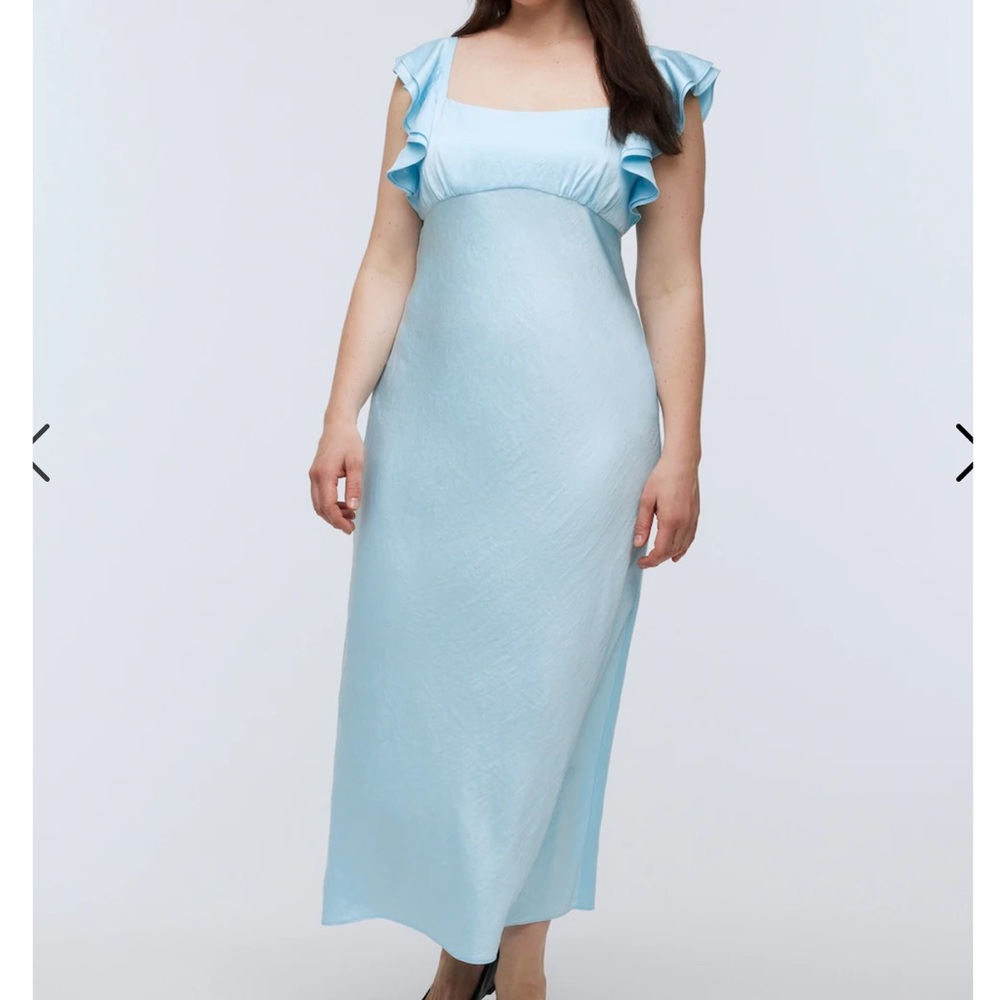 Madewell Flutter Sleeve Maxi Slip Dress NWT